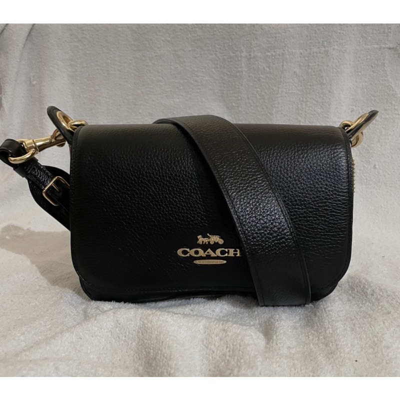 preloved coach jess flap messenger signature w defect
