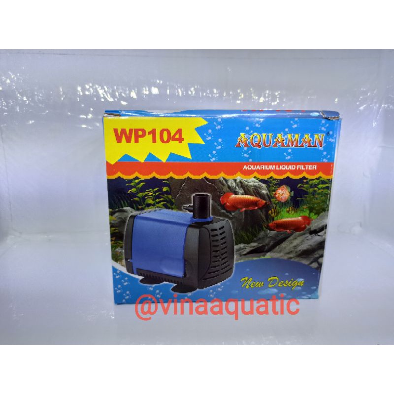 Pompa Air Celup Aquarium Akuarium Kolam Ikan AQUAMAN WP 104 22 Watt 2.3 Meter 2200 Liter