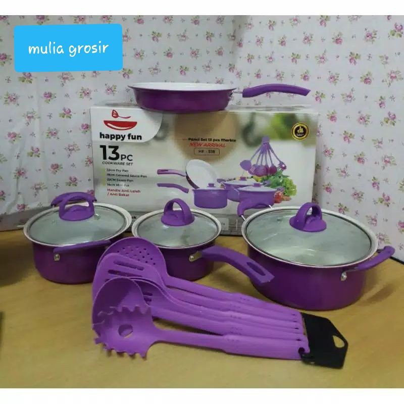 Panci Set 13pcs Happy Fun HF 518