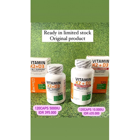 BRONSON VIT USA/Vitamin C 1000mg / Vitamin k2 d3 5000iu/ 10000iu