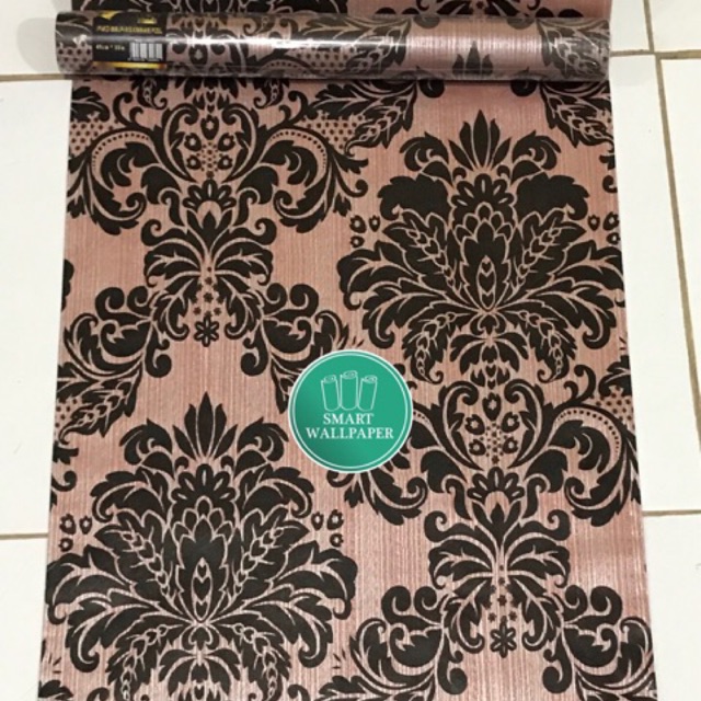  Batik  Coklat Hitam  Wallpaper  45cm x 10m Shopee Indonesia