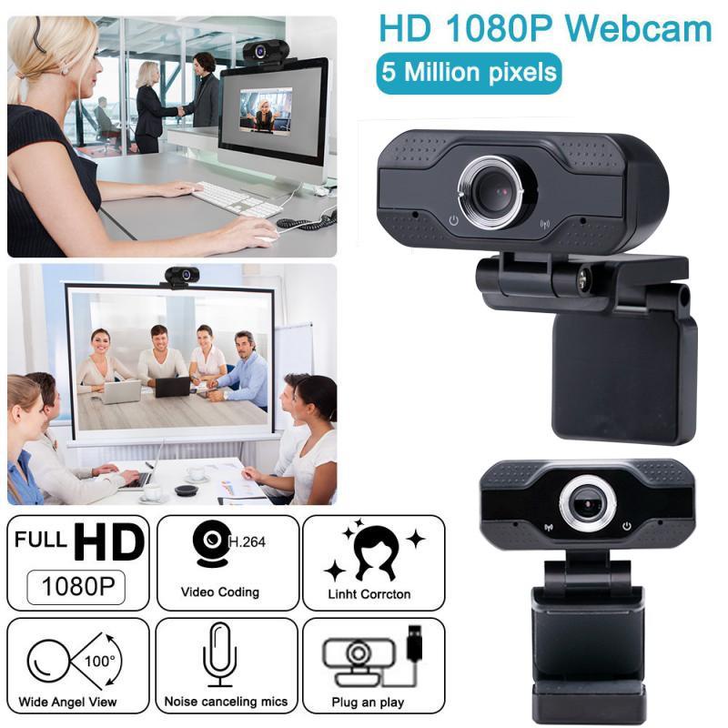 1080p WEBCAM DNMR 360 Mic Kamera Laptop Komputer PC Camera USB Berputar 360 derajat