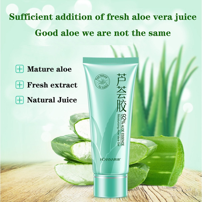 Asli Gel lidah Buaya Aloe Vera Gel Murni Natural Pelembab 40g Gel lidah Buaya Original Untuk Wajah