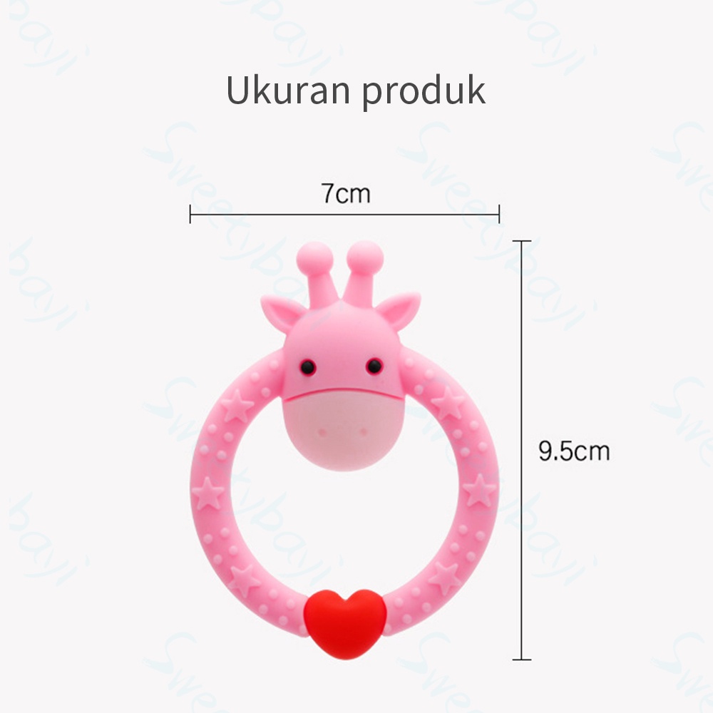 Sweetybayi teether bayi silikon /mainan gigitan bayi