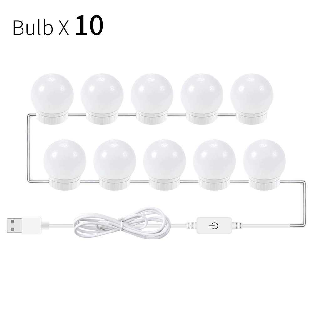 Lampu Bola LED Cermin Make Up USB Mirror Bulb 10 LED