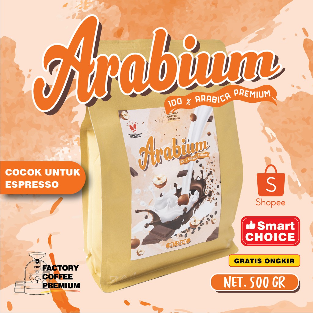

500gr Biji Kopi Arabium PREMIUM Full Arabica Harga Grosir - Beans