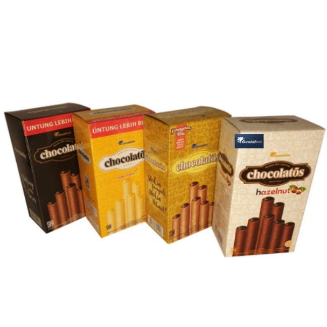 

BOX CHOCOLATOS WAFER ROLL GRANDE 18 GRAM ISI 20 PCS