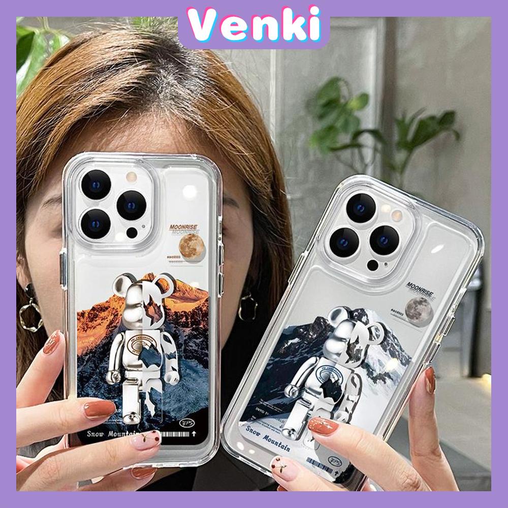 iPhone Case HD Acrylic Hard Case High Clear Metal Button Protection Camera Shockproof Iceberg Bear Compatible with iPhone 14 Pro Max 14 Plus 13 Pro Max 12 Pro Max 11 XR 7Plus