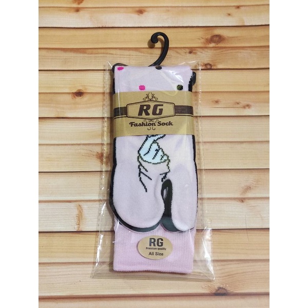 KAOS KAKI JEMPOL MOTIF NILON MUSLIMAH DEWASA SARANGHEO-Baby pink