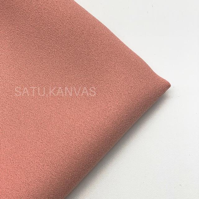 Kain MOSSCREPE / MOSCHINO murah ( 20 warna ) SERI 1-Dusty pink muda