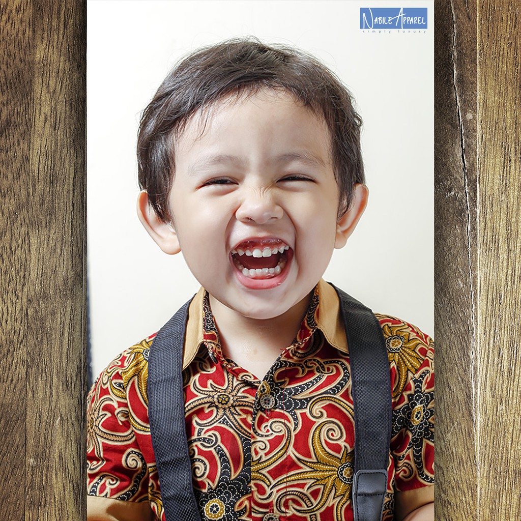 KEMEJA BATIK ANAK LAKI-LAKI / BATIK ANAK MODERN / HEM BATIK ANAK BALITA