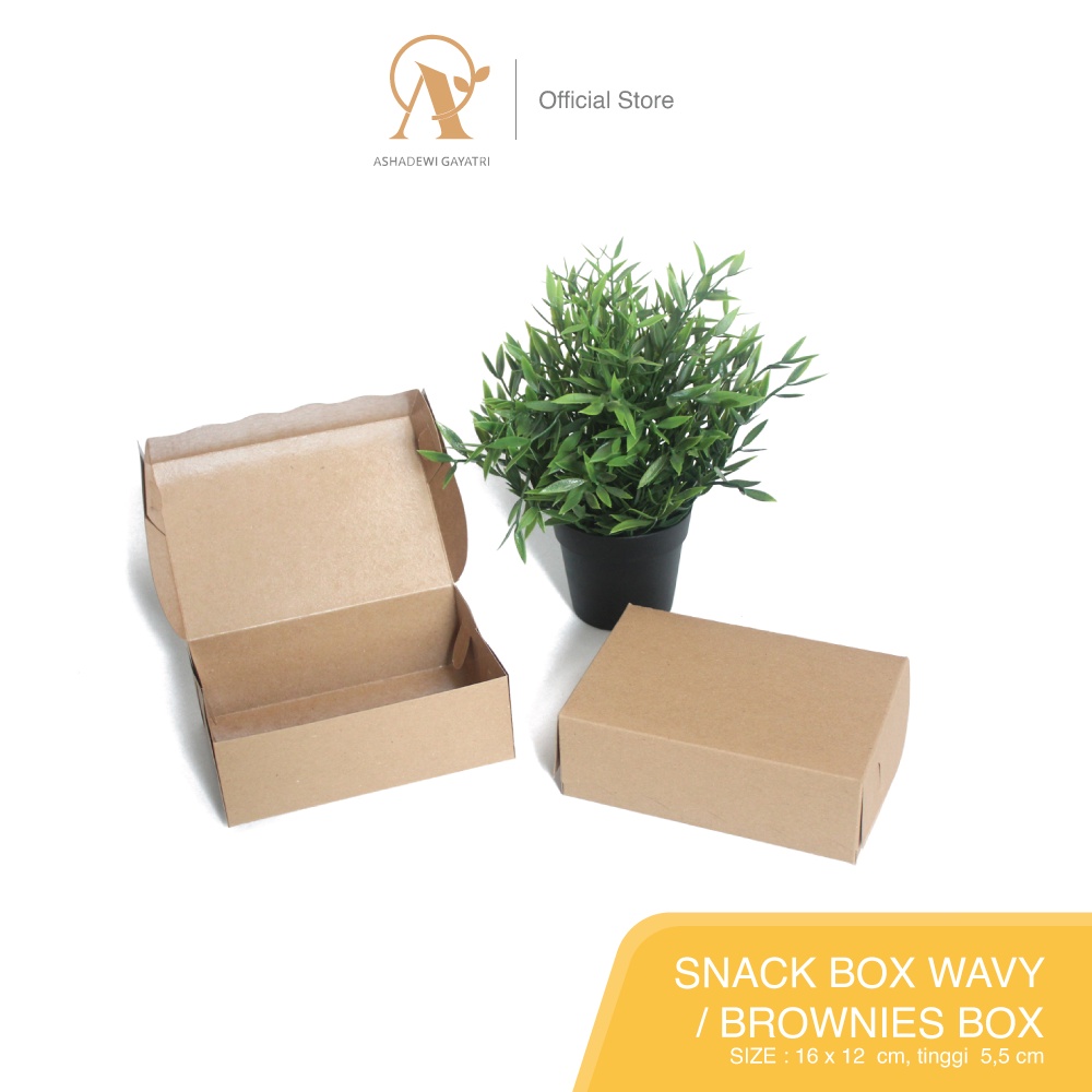 

Ashadewi Gayatri - Snack Box / Paperbox / Bakery Box : 16x12x5.5 cm – Brown Kraft