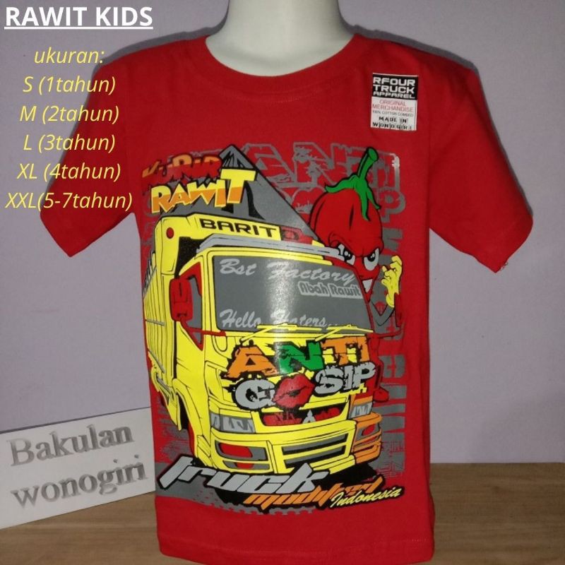 kaos truck anak