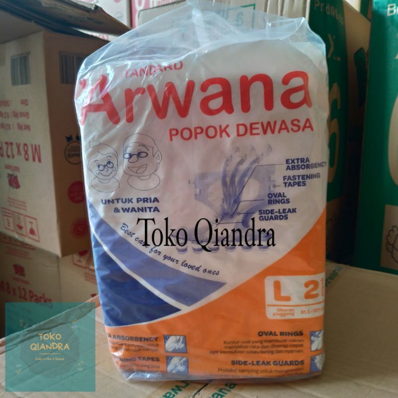 Popok Dewasa Perekat Arwana Tebal Anti Bocor Isi 3 Pack (6 pcs)