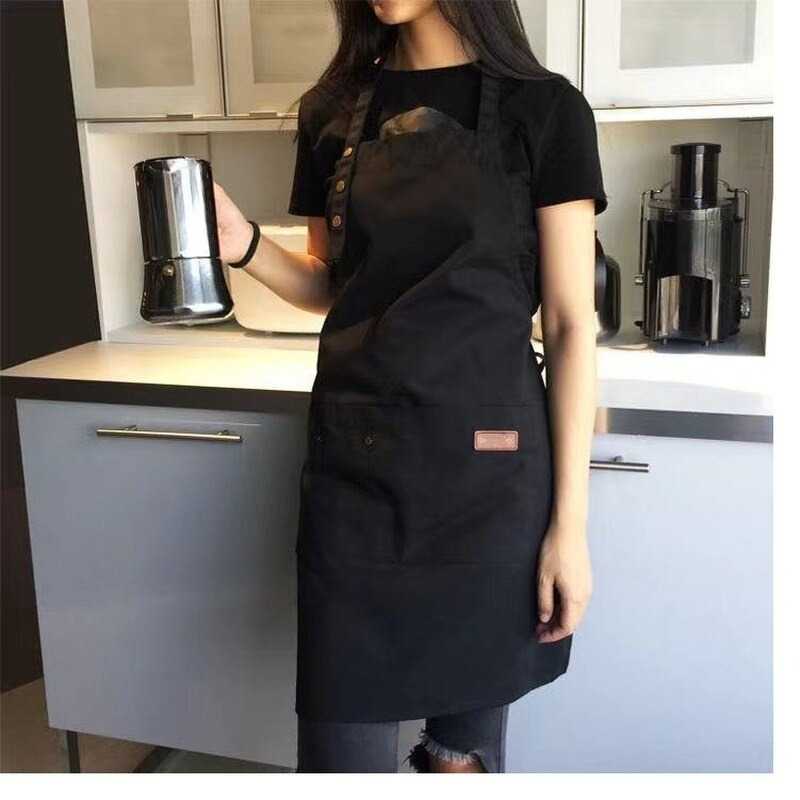 Yadilun Celemek Apron Dapur Pria Wanita Bahan Canvas