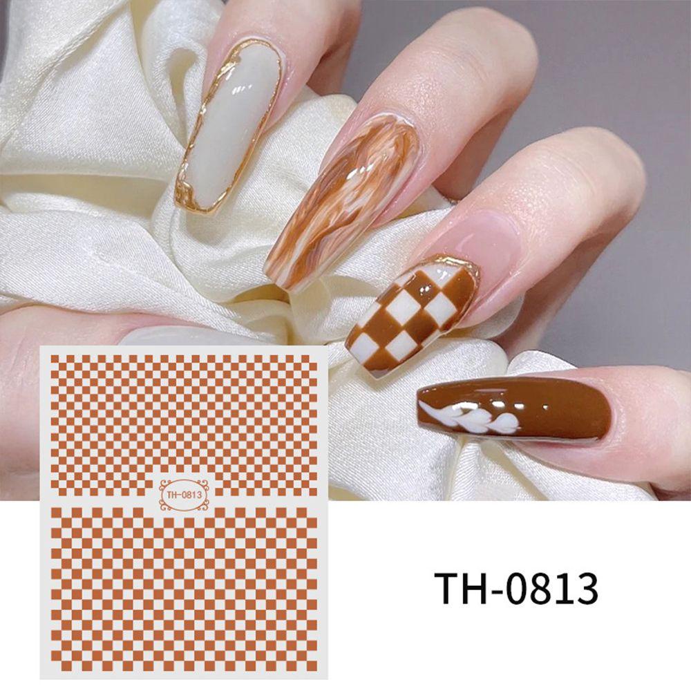 Agustina Stiker Nail Art Wanita Flame Dekorasi Nail Art Bentuk Hati Bahan Nail Art DIY Manicuring Sticker