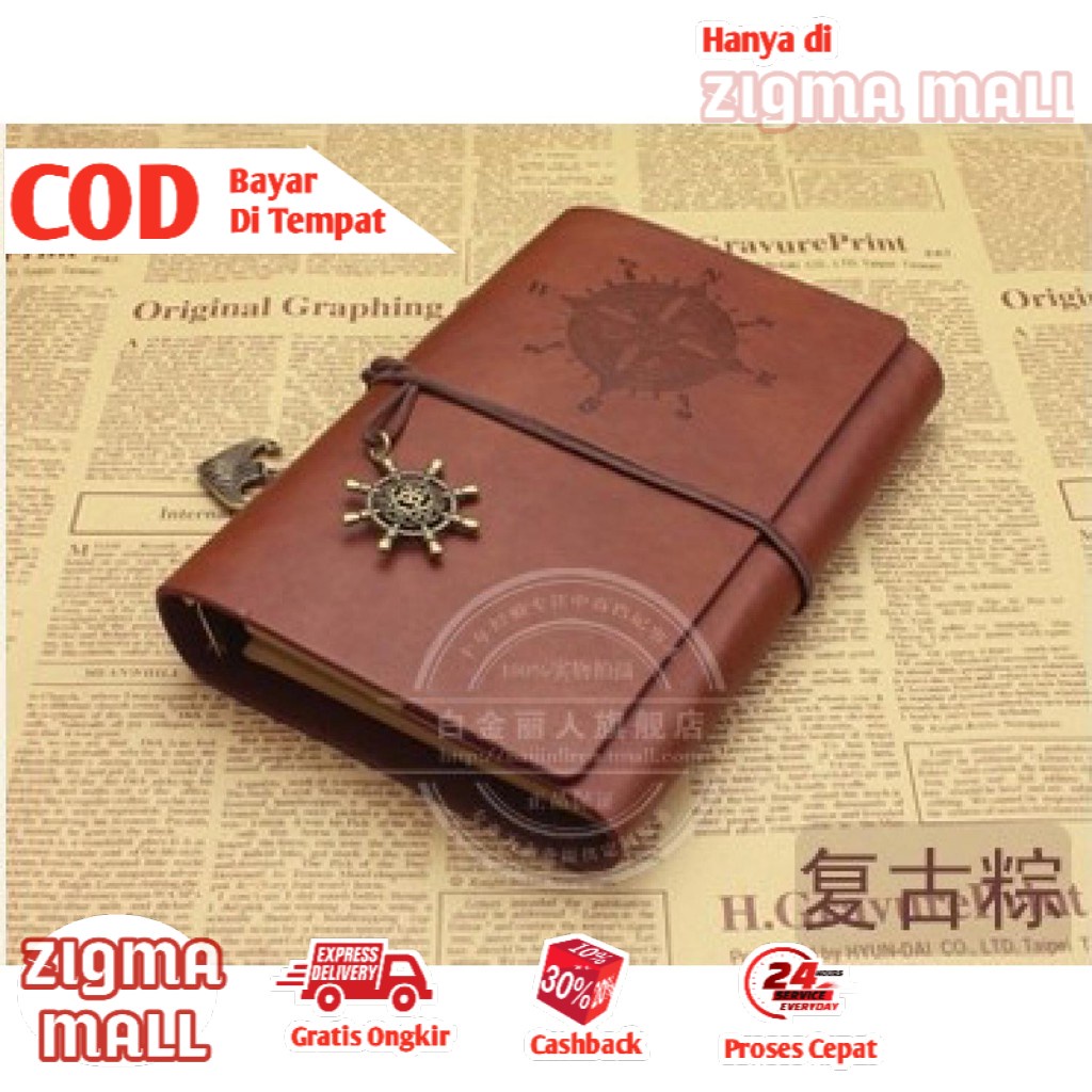 

COD Buku Catatan Binder Kulit Multifungsi Retro Pirate Blinder Design Retro Serbaguna Disertai Pembatas