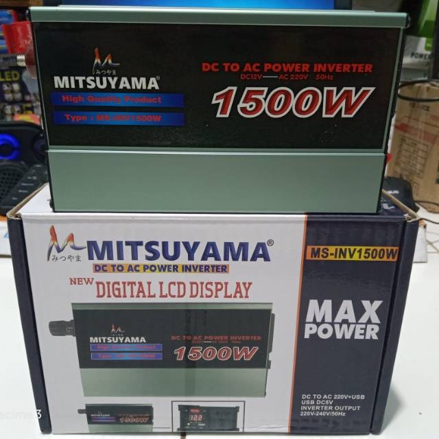 POWER INVERTER DIGITAL MITSUYAMA 1500W INVETER 1500 WATT DC 12V TO AC 220V