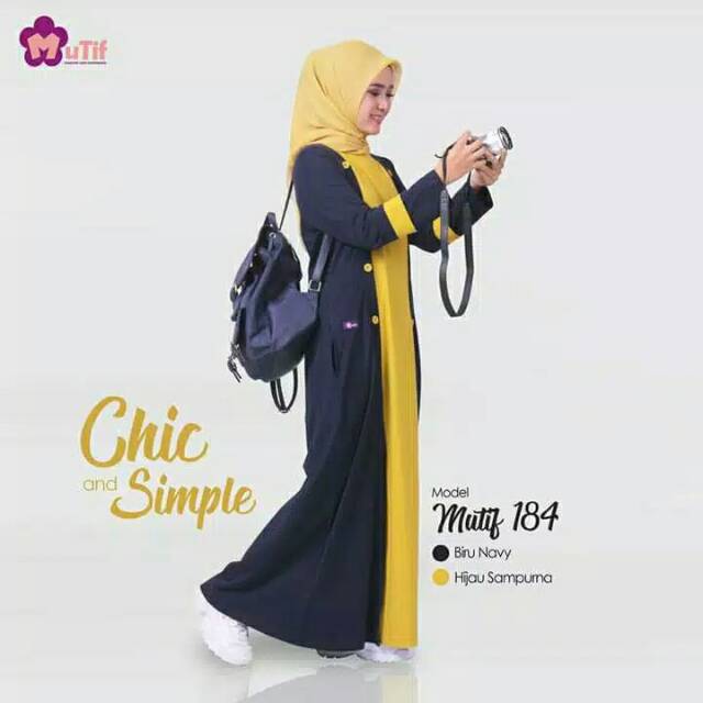 GAMIS KAOS MUTIF 184 BIRU NAVY HIJAU SAMPURNA
