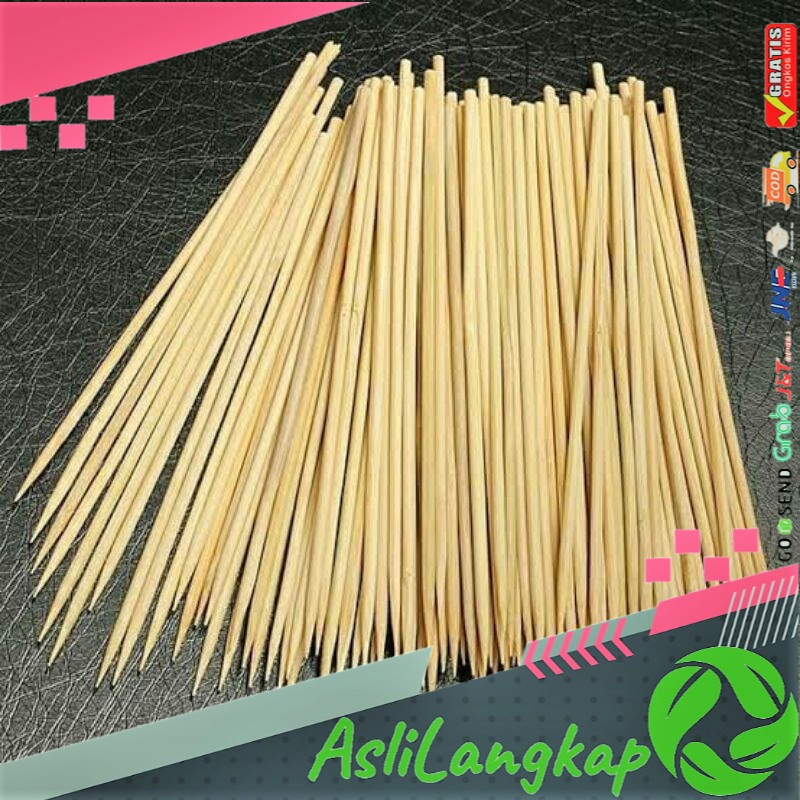 Tusuk Sate Bambu, Tusuk sate Panjang, Tusuk sate Tebal, Tusuk Sate Ayam 100/pcs