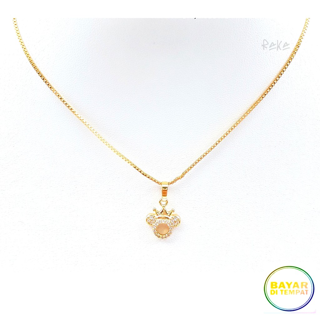 Raka Acc - Kalung Anak MICKEY MOUSE Mahkota Xuping Gold & Silver
