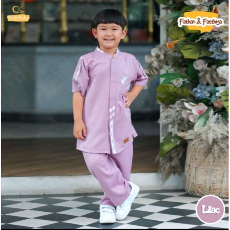 SETELAN KEMEJA KOKO ANAK USIA 3-14 THN FATHAN SERIES BY OIDOKIDS ORI TERBARU