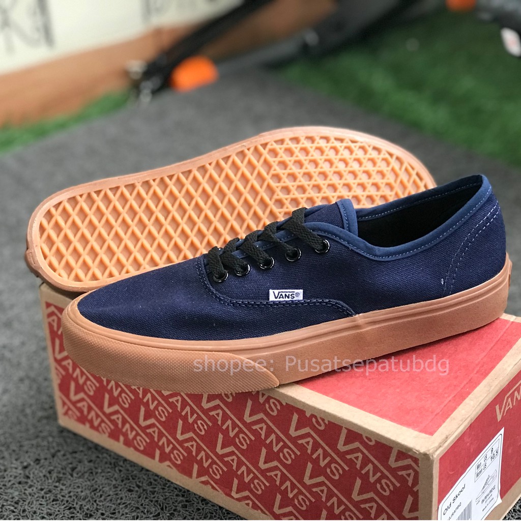 SEPATU VANS AUTHENTIC NAVY GUM WAFFLE DT