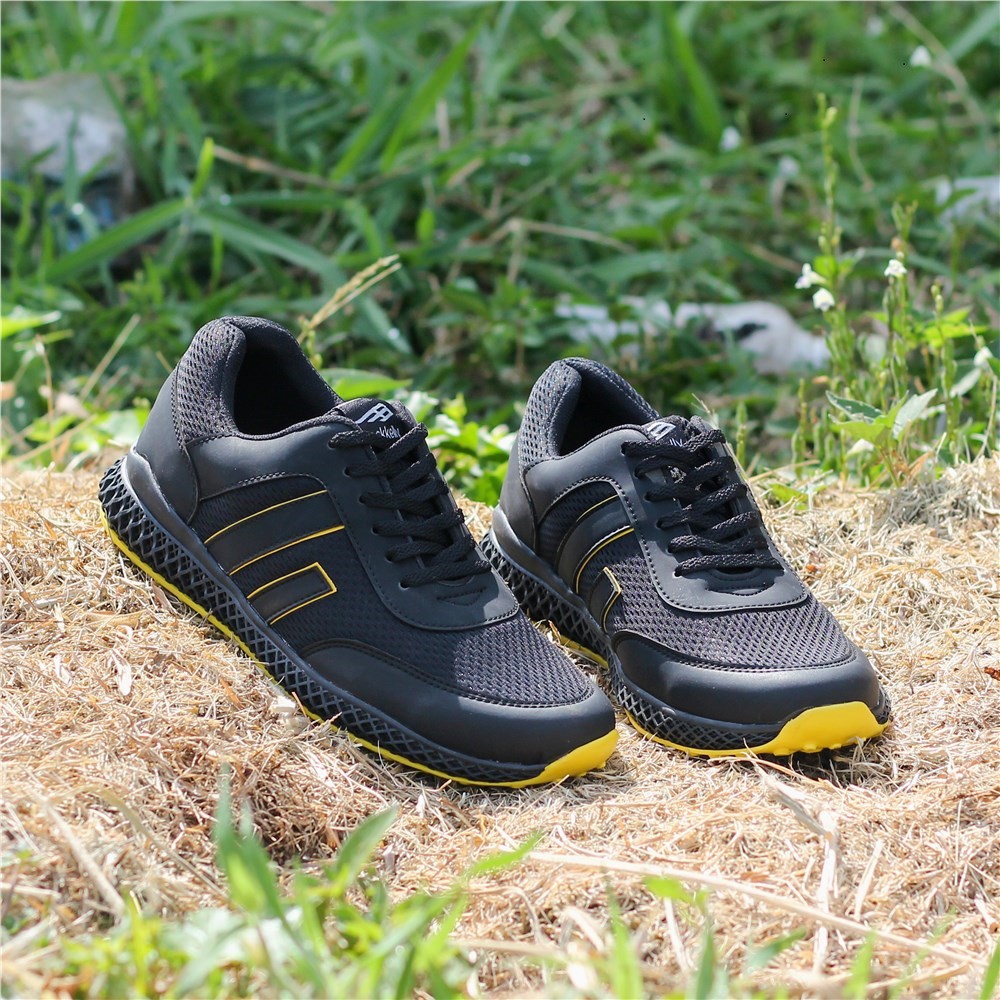 Sepatu Sport Pria Hitam Outdoor Men Sneakers Shoes