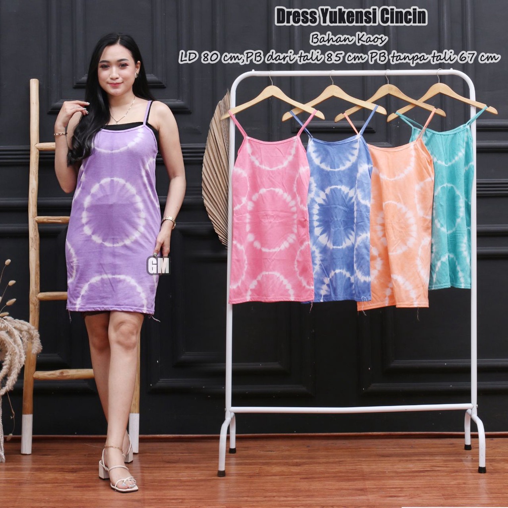 Daster yukensi tie dye bahan kaos adem kekinian