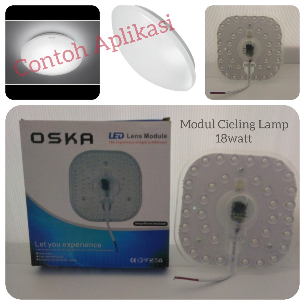 Refill isi lampu LED baret ceiling 18watt 18 watt 18w Modul TL ring