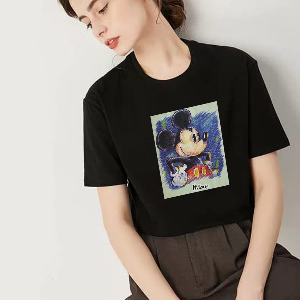 MICKEY SEA  / TERMURAH BAJU KAOS KATUN WANITA LENGAN PENDEK / TUMBLR TEE