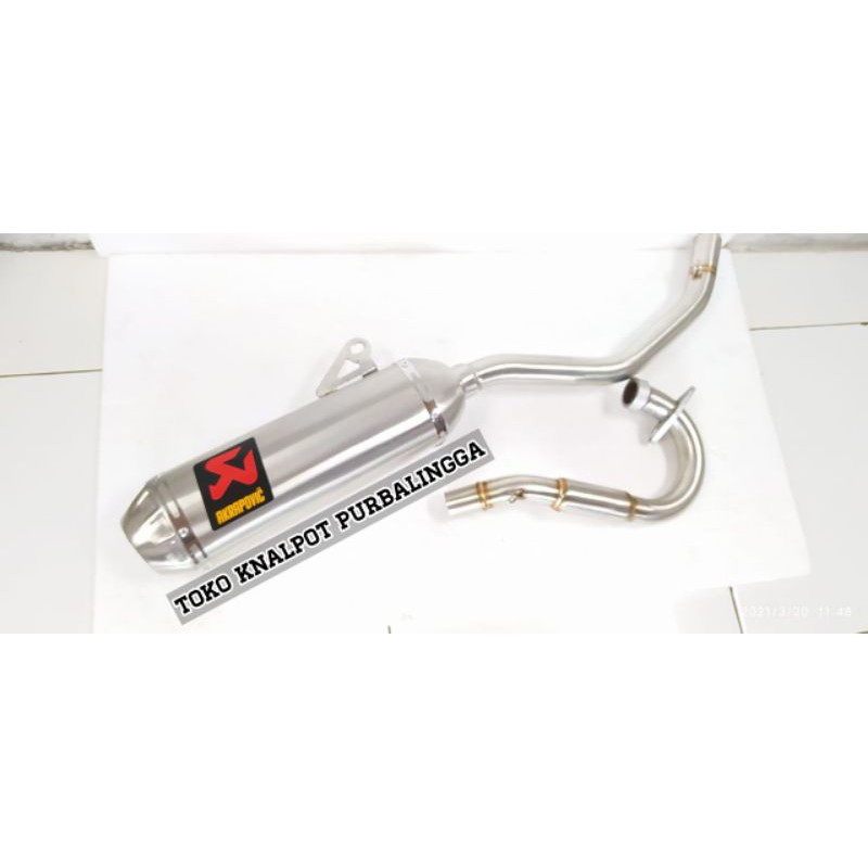 knalpot CRF KLX DTRACKER WR 155 AKRAPOVIC LEHER BENDING STAINLESS knalpot crf 150l knalpot klx 150 k
