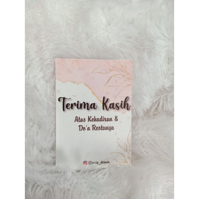 Kartu Ucapan Terimakasih / kartu souvenir