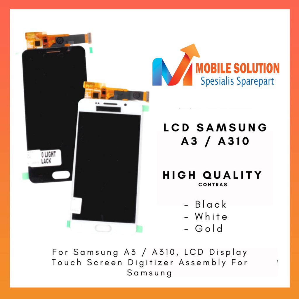 Grosir LCD Samsung A3 2016 A310M 100% Fullset Touchscreen Garansi 1 Bulan + Packing / Bubbel