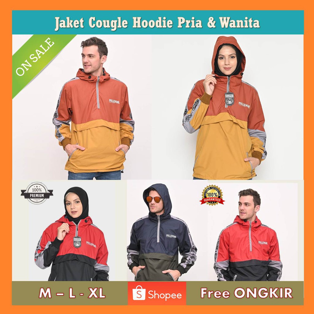 Jaket Cagoule Pria Murah Couple Pasangan Kantong Doraemon Amazing Parasut Terbaru