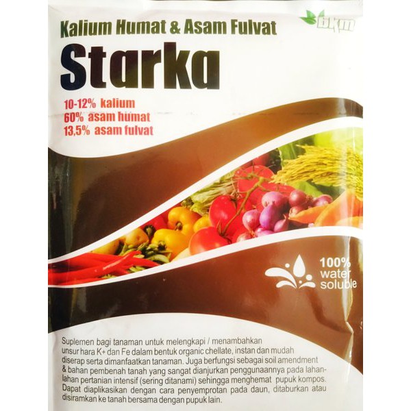 Pupuk Organik Asam Humat Starka 100 gr - Kalium Humat dan Asam Fulvat Lengkap