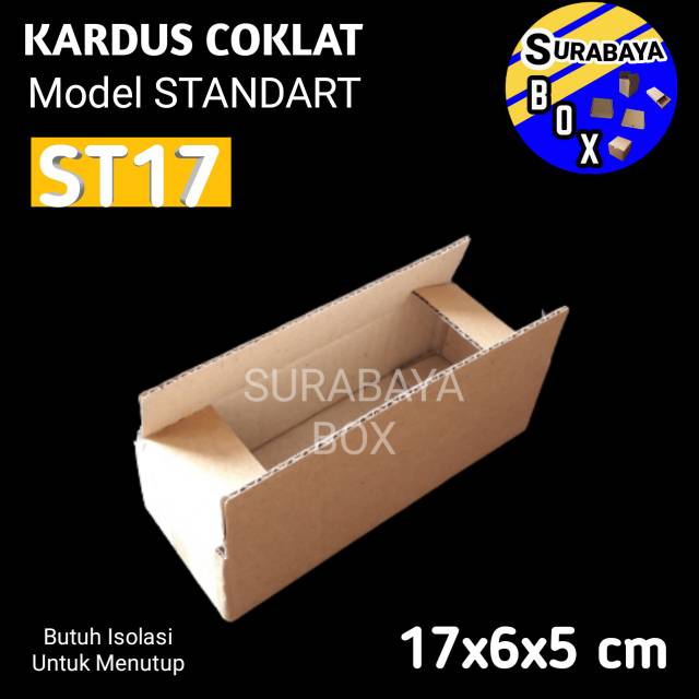 

KOTAK 17x6x5 ST-17 KARDUS COKLAT KARTON BOX DUS PACKING HP AKSESORIS