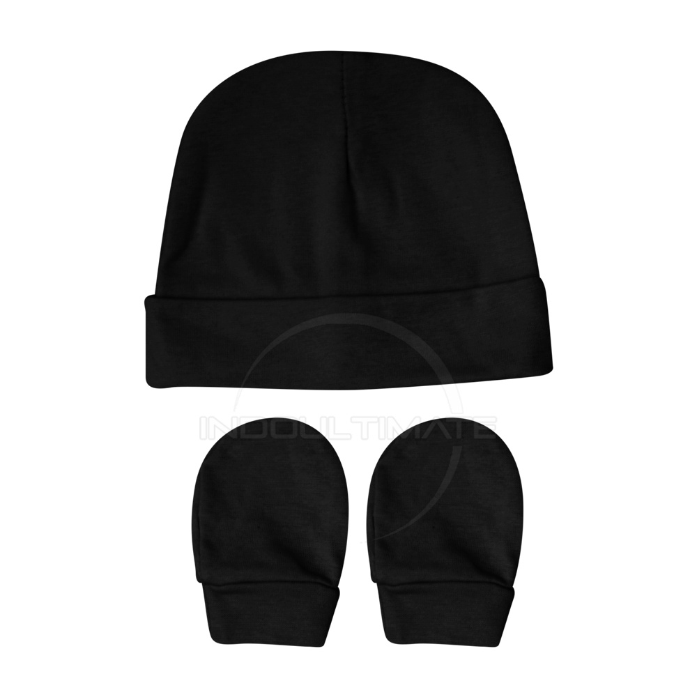 2in1 Set Topi Kupluk Bayi + Sarung Tangan Bayi ST-08 Topi Bayi Kupluk Bayi Perlengkapan Bayi Pelindung Tangan bayi Baby Hat Penutup Kepala Bayi Penutup Tangan Bayi