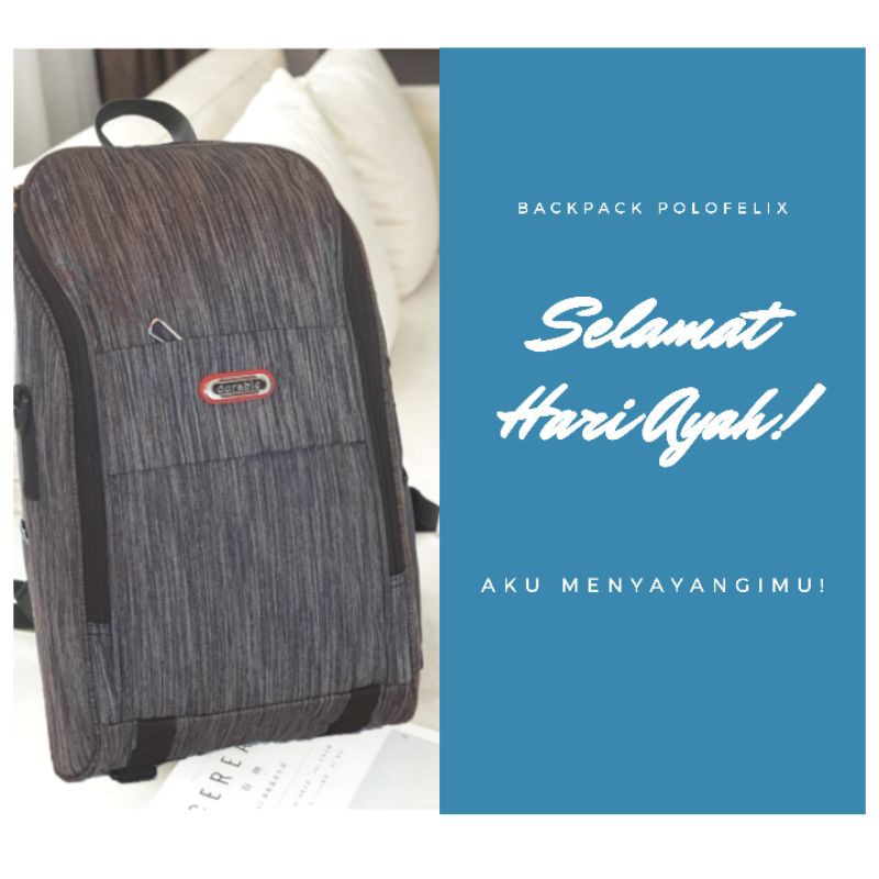 Tas punggung bisa di slempang 099 canvas salur