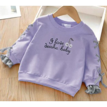 Zahra Atasan Anak Perempuan Deesha Baby Bahan Fleece | Sweater Anak Gemes Umur 1-5 Tahun