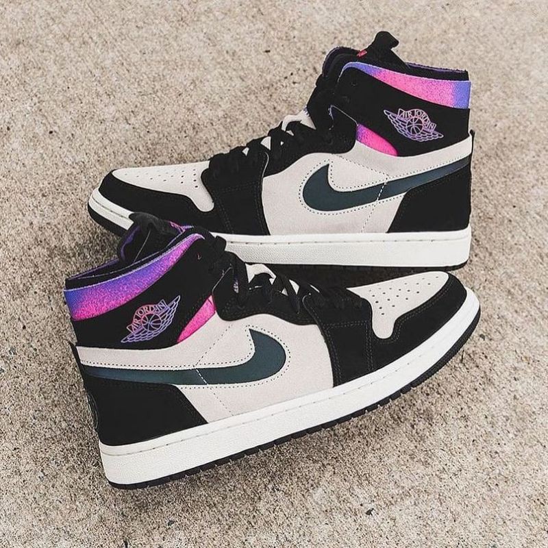 white purple air jordans