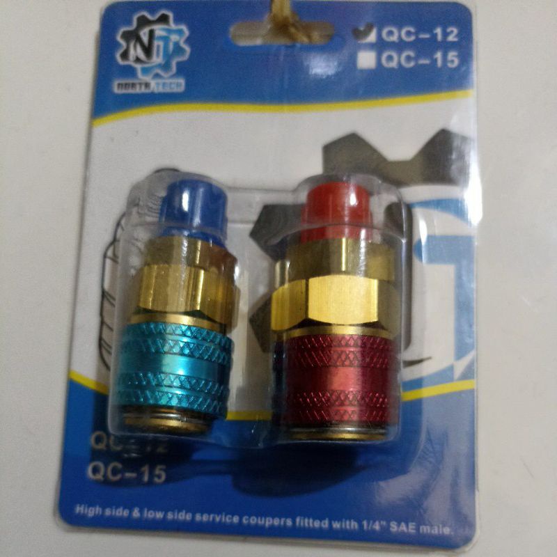 quick coupler pengisian AC mobil 1 pasang