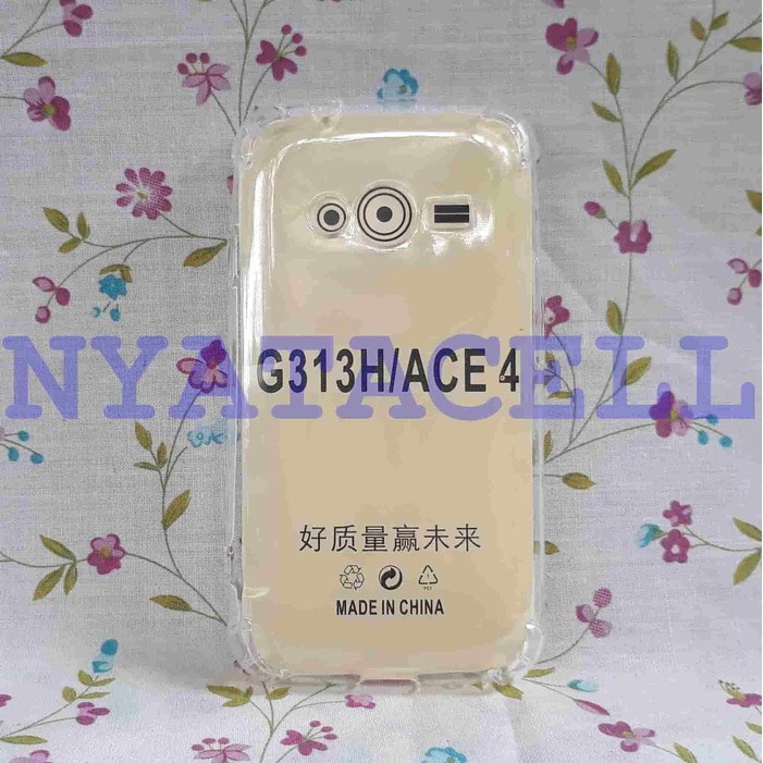 Soft Case Anticrack Samsung Galaxy V V+ Ace 4 Soft Hard Clear Cover     termurah
