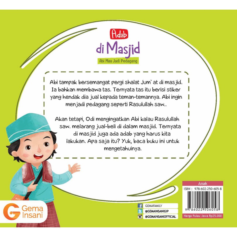 Buku Anak - Seri Adab di Masjid gema insani