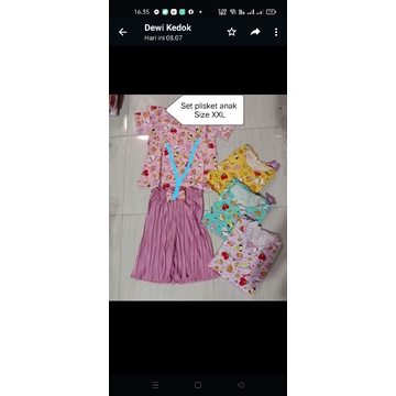 setelan plisket anak