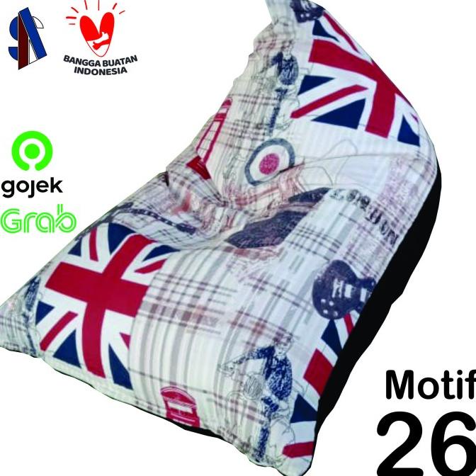 

Bean Bag Triangle Motif, Termasuk Isi - 26 London Strwom12