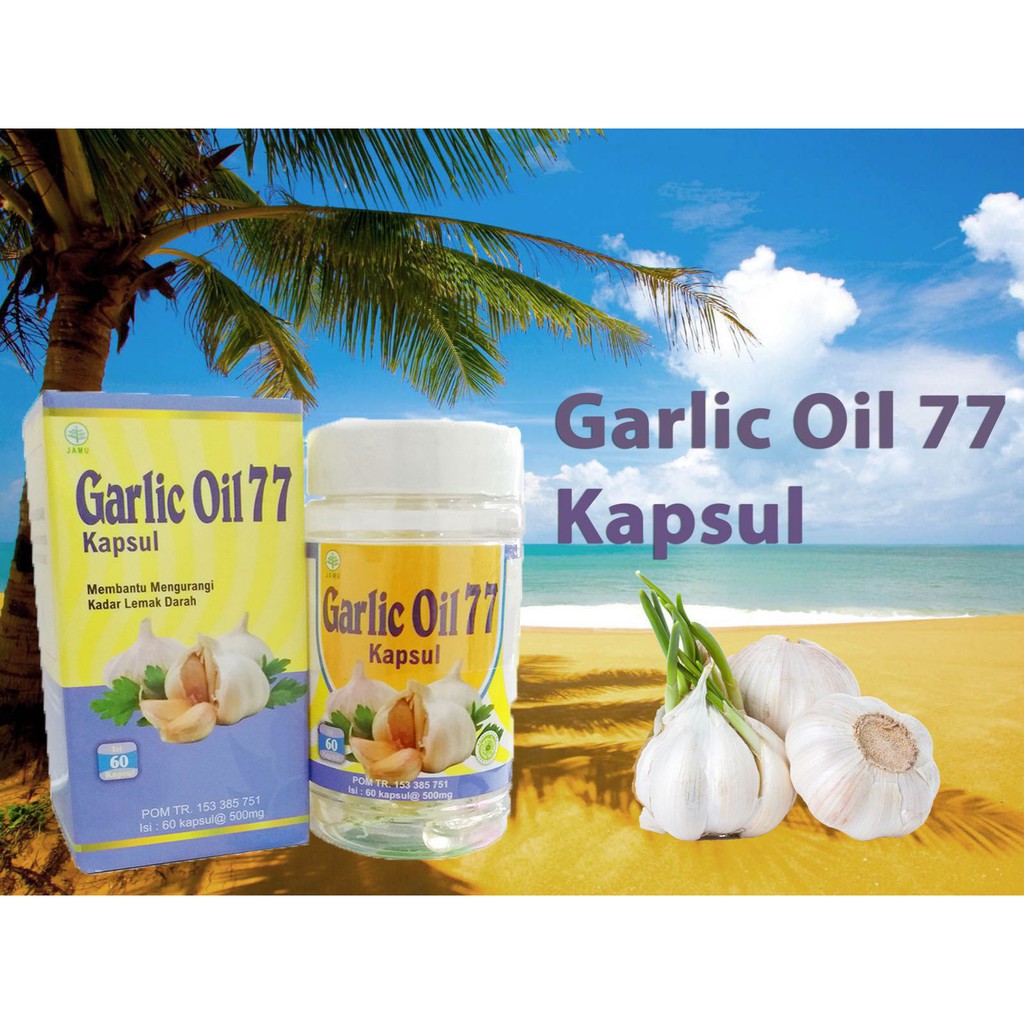 Garlic Oil 77 POM 60 Kapsul Obat Pilek - Batuk - TBC Garlic Oil 77 POM 60 Kapsul Meningkatkan produksi sperma pada sel pria Mencegah dan mengobati TBC, asthma, bronchitis dan masalah paru lainnya Mencegah radang selaput otak belakang Mencegah kerusakan se