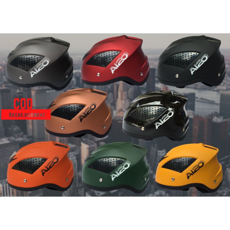 SP11D HELM SEPEDA LIPAT SELI MINION HELM SEPEDA GUNUNG POLOS DEWASA MURAH TERLARIS AIZO BEST SELLER