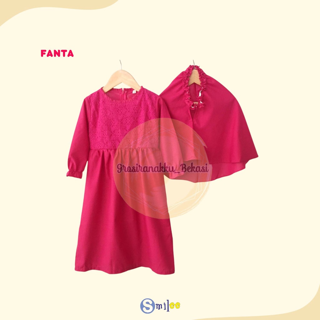 Gamis Anak Brukat Cantik Size 1-6Tahun Mix Warna