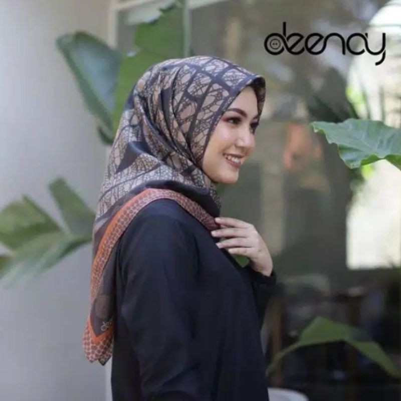 Hijab Segiempat Motif Deenay Kw Terbaru Kerudung Segiempat Motif Jilbab